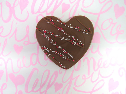 Milk Chocolate Decorated Heart ❤️